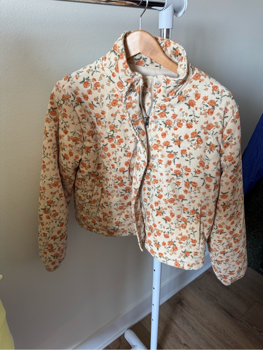 Sadie & Sage Marigold Fields Corduroy Puffer Jacket Size Medium
